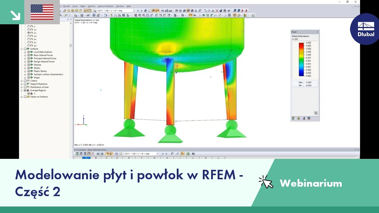 Modelowanie płyt i powłok w RFEM - Część 2