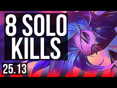 AKALI vs SETT (TOP) | 8 solo kills, Legendary, 20/4/5 | EUW Master | 25.13