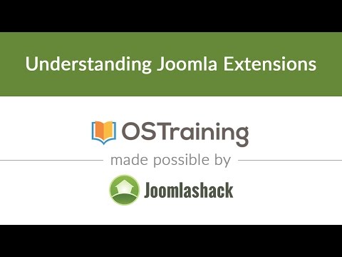 Joomla Beginner Class Lesson 19 Understanding Joomla Extensions