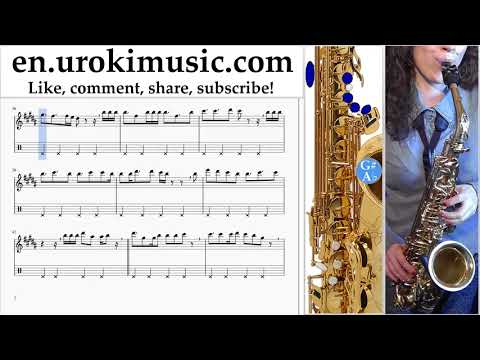 Saxophone lessons (Alto) Jonas Blue - Mama Sheet Music Tutorial Part#2 um-i352