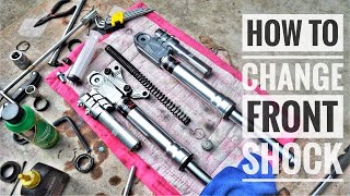 Yamaha Mio Sporty: How to change Front Shock | Mutarru Front Shock | Oil Seal | Fork Oil