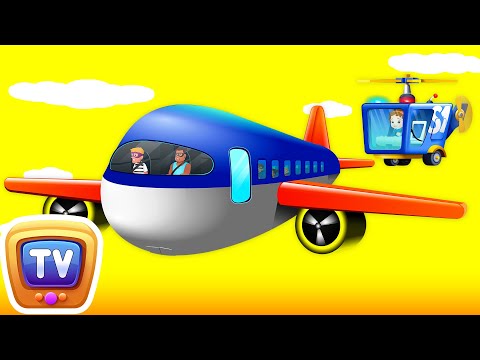 ChuChu TV Police Rain and a plane - Airplane Chase Episode - Fun Stories for Children
