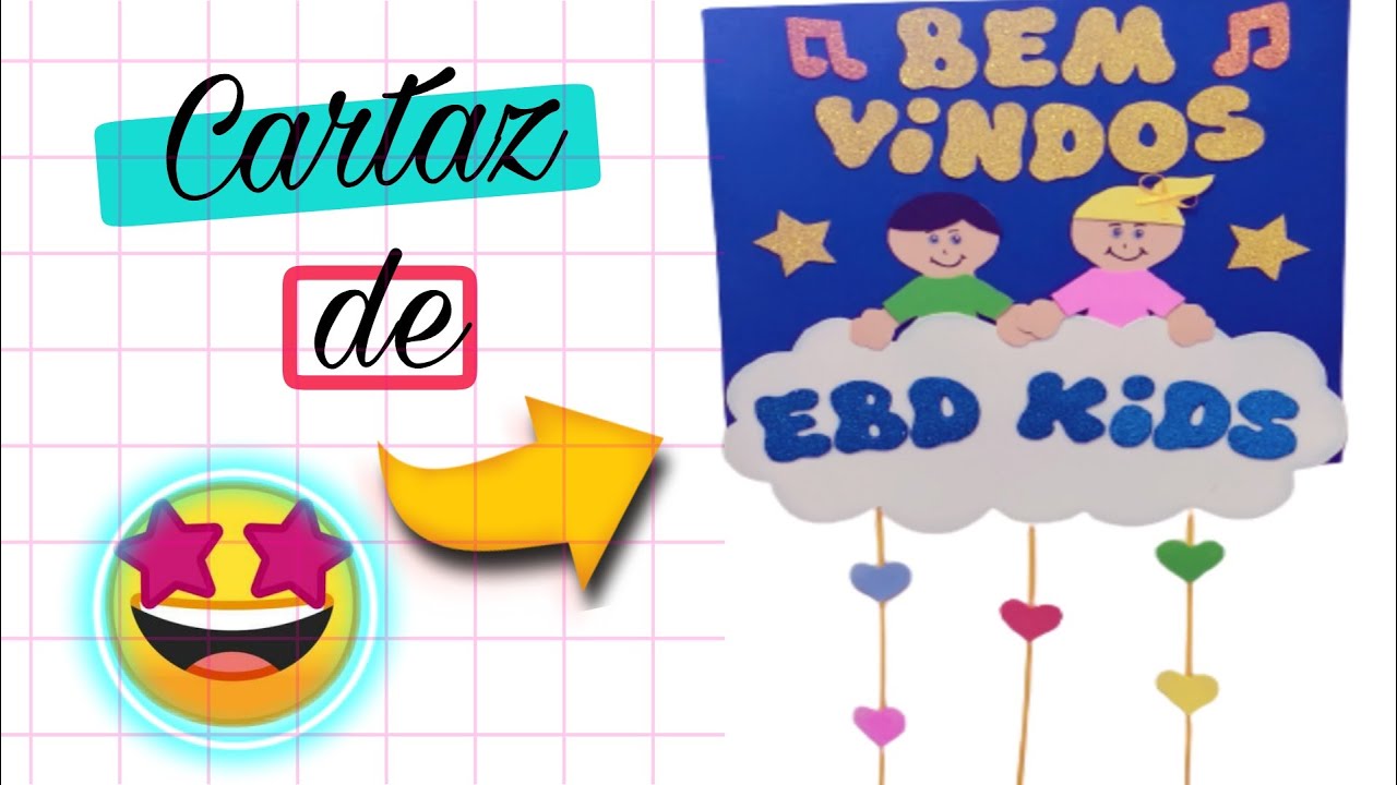 Cartaz de Bem Vindos EBD | Tia Jô ♡