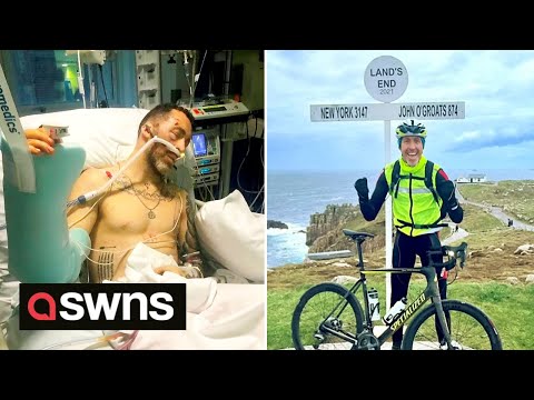Cyclist left to dead by hit-and-run driver completes John O'Groats to Lands End | SWNS