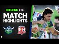 NRL 2024 | Raiders v Roosters | Match Highlights