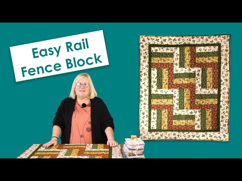 Rail Fence Quilt using 4 Fat Quarters!