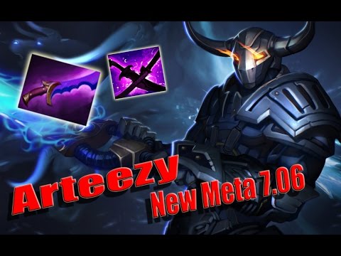 Arteezy Dota 2 7.06  new meta - Sven + shadow blade vs DC.Abed Invoker
