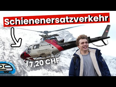 Der günstige Helikopter Flug in der Schweiz I Schienenersatzverkehr in Linthal