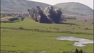 הרשות לפינוי מוקשים ביצעה פיצוץ ברמת הגולן של 250 מוקשים שהונחו בשנות ה-80 (עדכוני משרד הביטחון) - התמונה מוצגת ישירות מתוך אתר האינטרנט יוטיוב. זכויות היוצרים בתמונה שייכות ליוצרה. קישור קרדיט למקור התוכן נמצא בתוך דף הסרטון