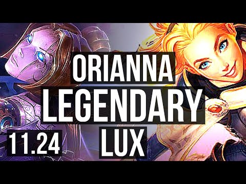 ORIANNA vs LUX (MID) | 15/0/5, Legendary, 7 solo kills | EUW Master | 11.24