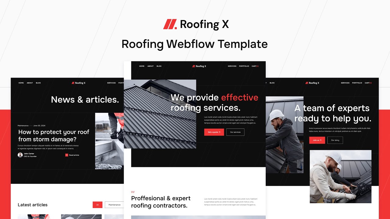 Roofing X - Roofing Webflow Template | BRIX Templates