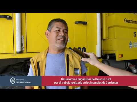 Reconocimiento a brigadistas de Defensa Civil por su trabajo en los incendios forestales de Corrientes