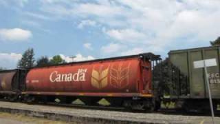 preview picture of video 'CP Eastbound Empty Grain Agassiz BC 072509'