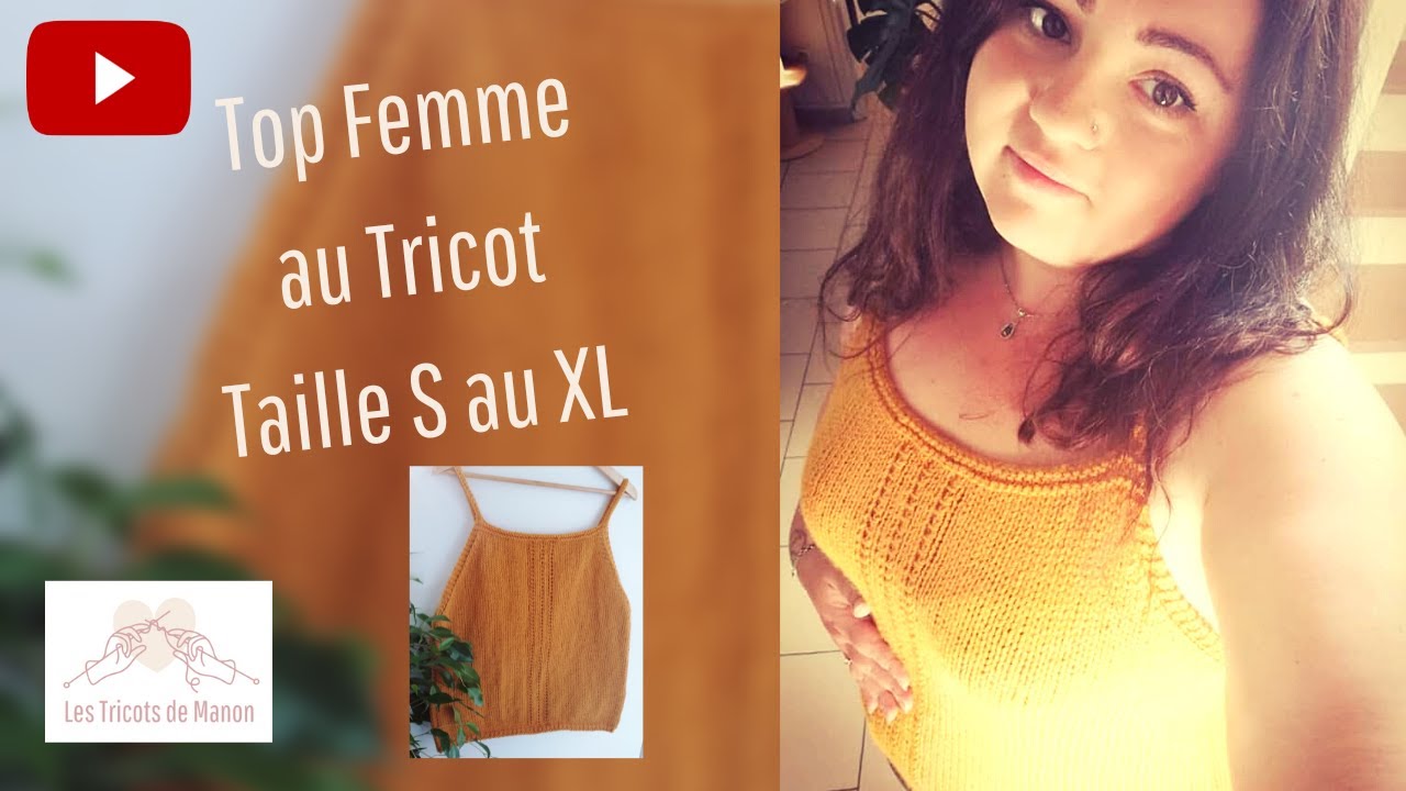 Top femme de la taille S au XL au tricot