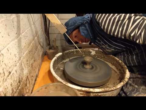 Throwing goblet shaped pottery egg cups