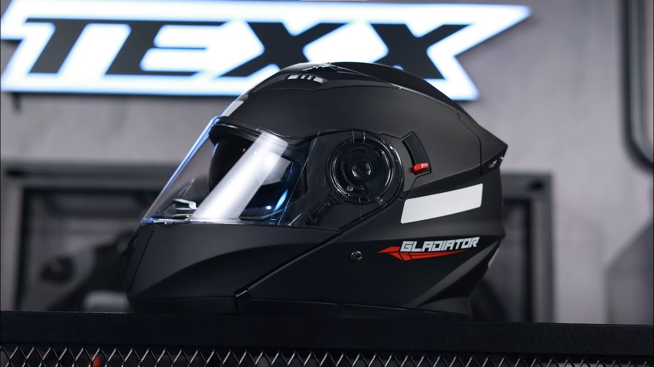 Capacete Moto Texx Gladiator V3 Reisen Escamoteavel Vermelho em