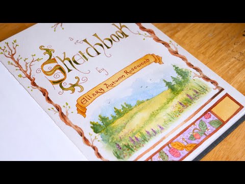 Starting a New Sketchbook! - Painting a Whimsical Title Page 🌸