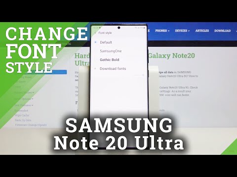 How to Change Font Style in SAMSUNG Galaxy Note 20 Ultra – Font Customization