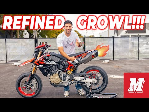 PERFORMANCE and PRESTIGE! Akrapovic Exhaust, Carbon Heat Shields and Air Box Lid for Hypermotard 698