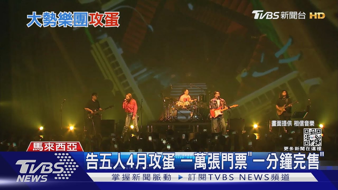 好難搶! 告五人演唱會萬張門票「一分鐘完售」