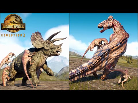 UPDATED RAPTOR Pack Hunting Behavior vs Herbivore Dinosaurs | Camp Cretaceous DLC | JWE 2