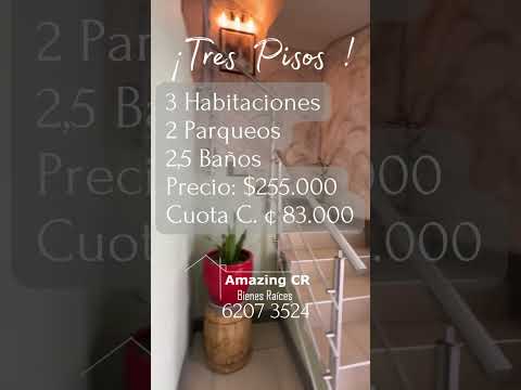 En Venta Townhouse en Condominio San Pablo de Heredia 3 Pisos