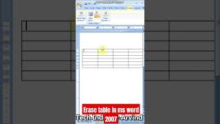 erase table in msword #techindia #trend #word #mswordinhindi #short #shorts #viral @computergyan338