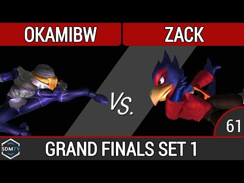 SDSU Biweekly 61 - OkamiBW (Sheik) vs. Zack (Falco) - SSBM Grand Finals Set 1 - Smash Melee
