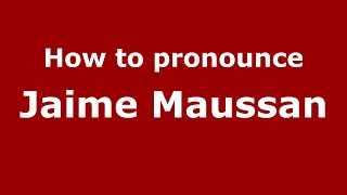 How to pronounce Jaime Maussan