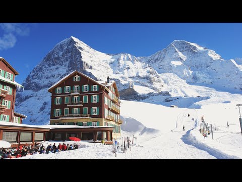 Grindelwald to Kleine Scheidegg | Switzerland Train Journey | 4K 60fps HDR video