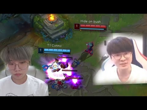 Faker First Time Vex Vs Canna - T1 Faker Highlights (Translated)