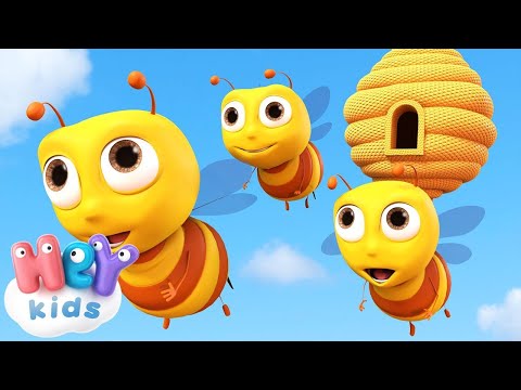 Daar komen de Bijen 🐝 Leren tellen Nederlands | Babyliedjes - HeyKids