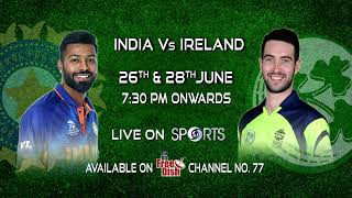 #TeamIndia Tour of Ireland 🏏 2 T20Is | LIVE on DD Sports 📺 (DD Free Dish)