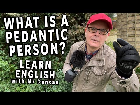 Are you pedantic? What is a pedant? - Learn the meaning of English words
