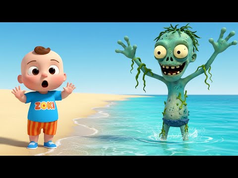 Monsters at The Beach Song | Don't Swim Alone | Best Halloween Songs | Baby Zoki Kids Songs