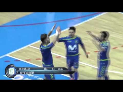 Gol Mario Rivillos (5-1) Movistar Inter - Santiago Futsal 18J