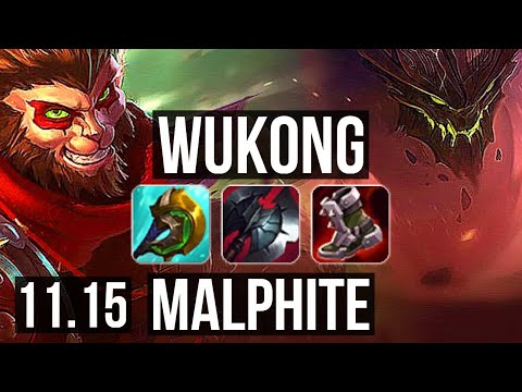 WUKONG vs MALPHITE (TOP) | 3.2M mastery, Rank 6 Wukong, 800+ games, 7/2/8 | BR Challenger | v11.15