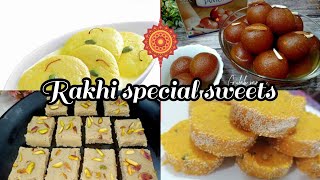 4 raksha bandhan special sweets recipes | rakhi special instant sweets | Rakhi Special Mithai sweet