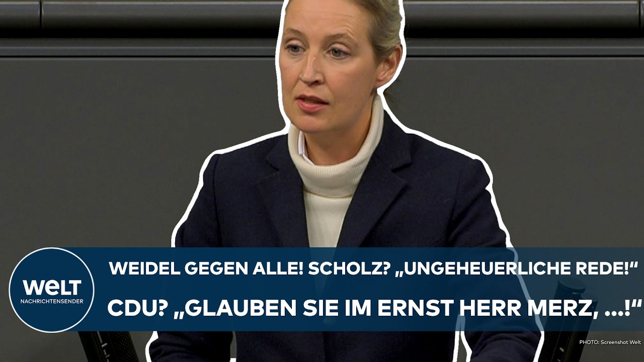 WEIDEL: Gegen alle! "Herr Scholz, eine ungeheuerliche Rede!" CDU? "Glauben Sie im Ernst Herr Merz!"