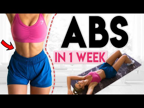 ABS in 1 Week (lose belly fat) | 7 minute Home Workout