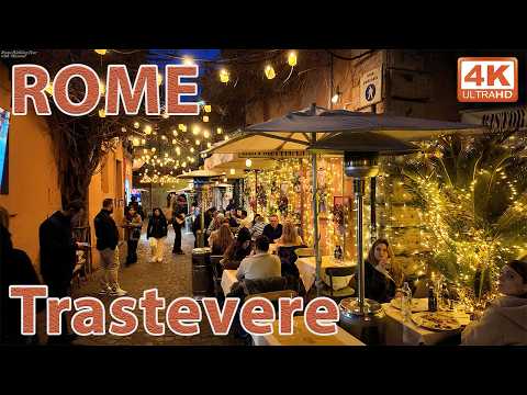 Where Rome Comes Alive | Trastevere Night Walk | Jan 2026 | 4K