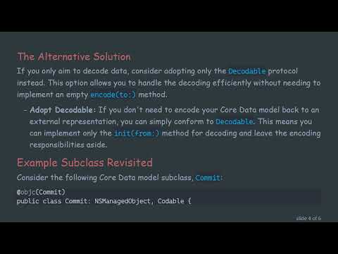Do You Really Need to Implement Codable in Your NSManagedObject Subclass?