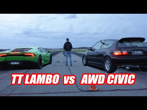 No Prep On Our Runway - 2023 Drag Battle Shootout with Twin-Turbo Lambos, GT-Rs and Barras!