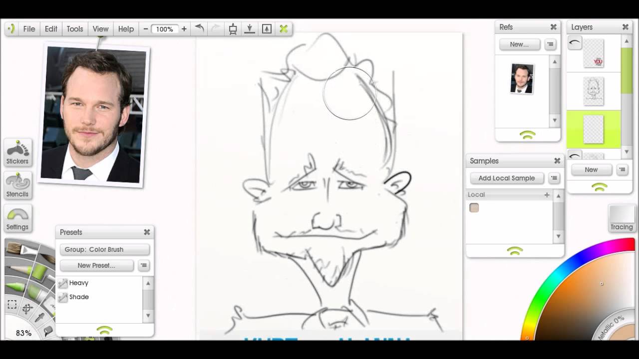 Promotional video thumbnail 1 for Draw YOU Funny Caricatures