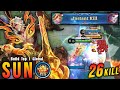 26 Kills Legendary Sun Monster EXP Laner Build Top 1 Global Sun MLBB