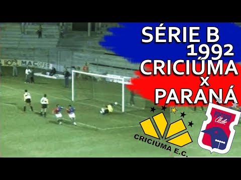Gol Criciúma 0 x 1 Paraná Clube - Série B 1992 (10/06/1992)
