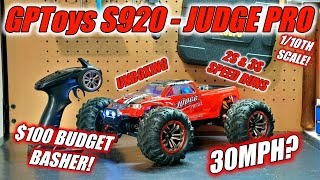 GPToys S920 Judge Pro - Unboxing & Speed Runs $100 RC Budget Basher