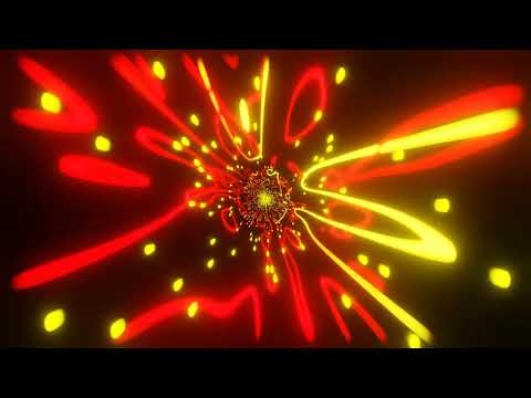 VJ LOOP NEON Hypnotic Yellow Red Abstract Background Video Lines Pattern 4k Screensaver for TV VFX