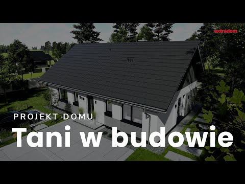 Projekt domu Tani w budowie: dom parterowy od Extradom.pl