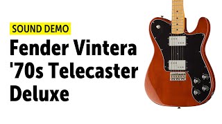 Video thumbnail for Fender Vintera '70s Telecaster Deluxe - Sound Demo (no talking) by Guitar Bonedo